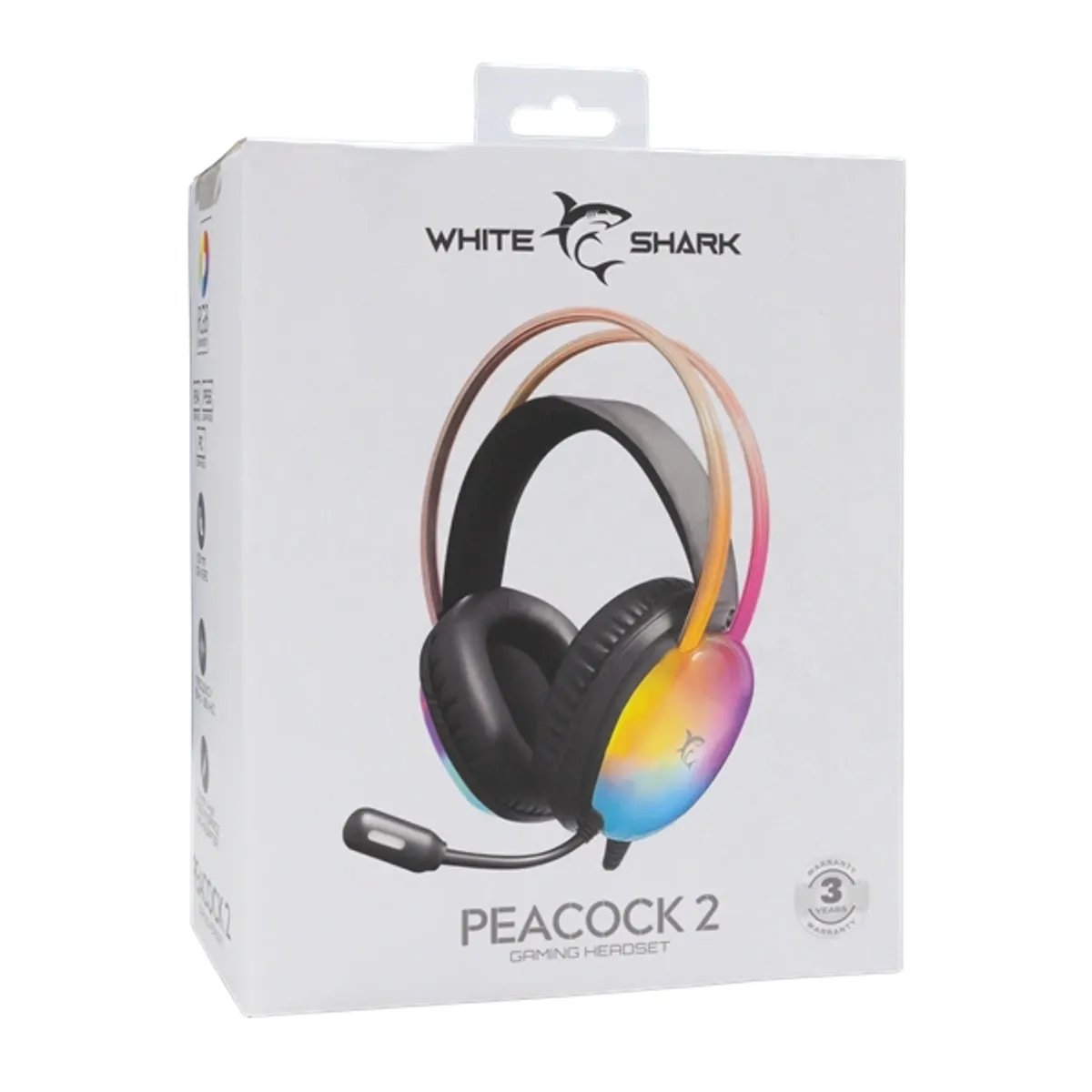 White Shark WS GH-2444B-2 PEACOCK-B-2 fekete 50mm 32 ohm 20-20000 Hz 103 dB 2 m 3,5 mm #7