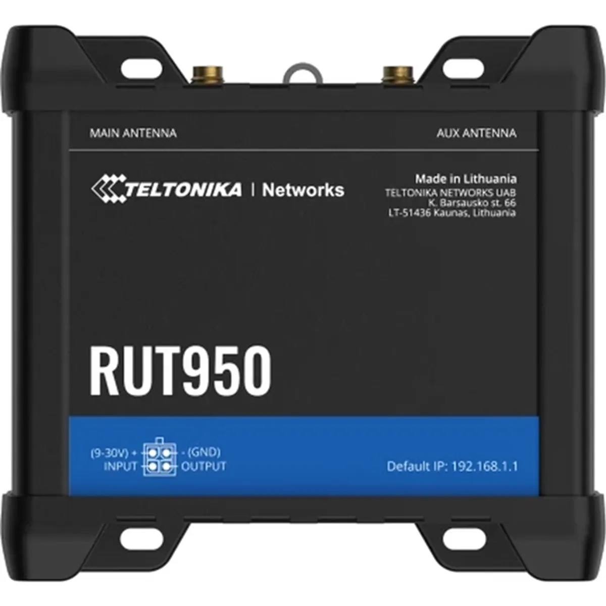 Teltonika RUT950T022C0 RUT950 ipari 4G LTE CAT4 duál SIM 4x Ethernet WiFi 2.4 GHz külső SMA antennák #2