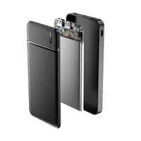MAXLIFE TF-0022 Power Bank 10 000 mAh 5 V 2 A, 2x USB-A, USB-C és Micro USB bemenet, fekete #7