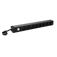 Legrand 646823 elosztósor 19"/1U 8 aljzat, állapotjelzős kapcsolóval, gyermekvédett, 3 m, 16A #2