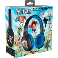 KONIX KX-OP-BT-HS One Piece 2.0 Bluetooth 5.0 40 mm-es hangszóró zajszűrős mikrofon USB-C fekete-kék