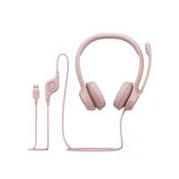 LOGITECH 981-001281 H390 fejhallgató USB rózsaszín 2.0 headset 32 ohm 20-20000 Hz 100-10000 Hz -17 dB zajszűrő mikrofon balos #5