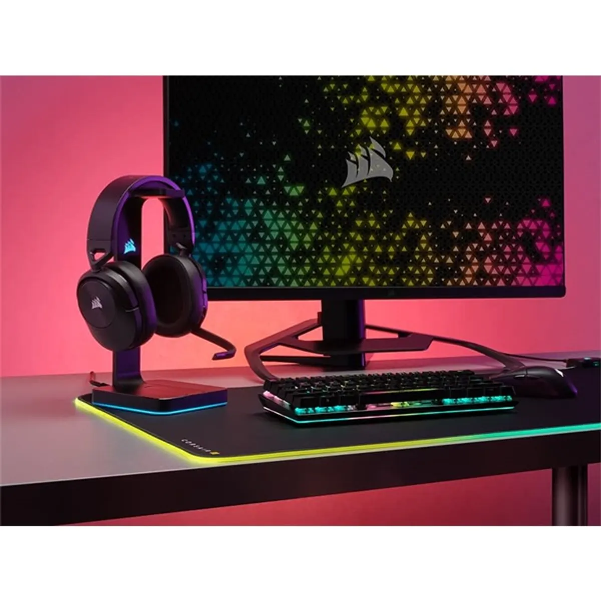 Corsair CA-9011280-EU HS55 Wireless 7.1 fejhallgató balos mikrofon fekete 50 mm Bluetooth 24 óra #7