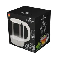 Blaumann BL-9007 vízforraló krém 1,7 L üveg bevonatú tartály automatikus kikapcsolás 360 fokban elforgatható #2