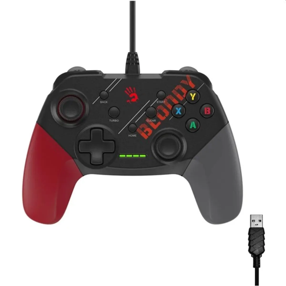 A4-TECH A4TJOY47404 Bloody GP30 Kontroller Vezetékes 1.8 m PC kompatibilis Android kompatibilis Fekete 360 joystick Dupla vibrációs motor #2