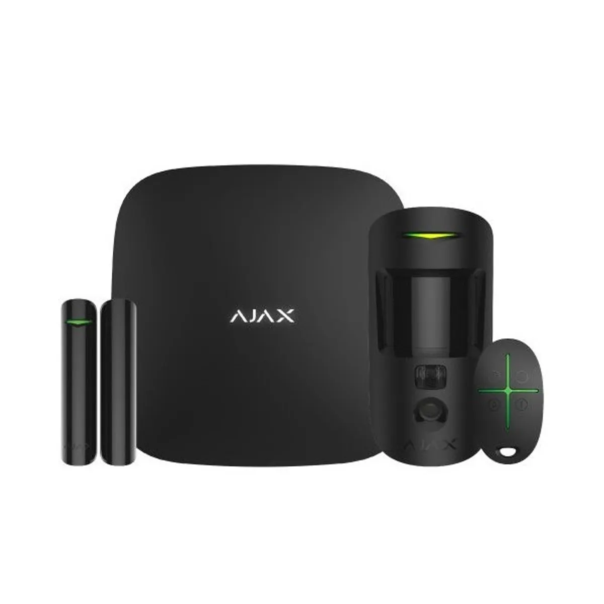 Ajax 20504 StarterKit Cam Plus Fekete 868MHz Jeweller beltéri központ felületre szerelhető 230Vac #1