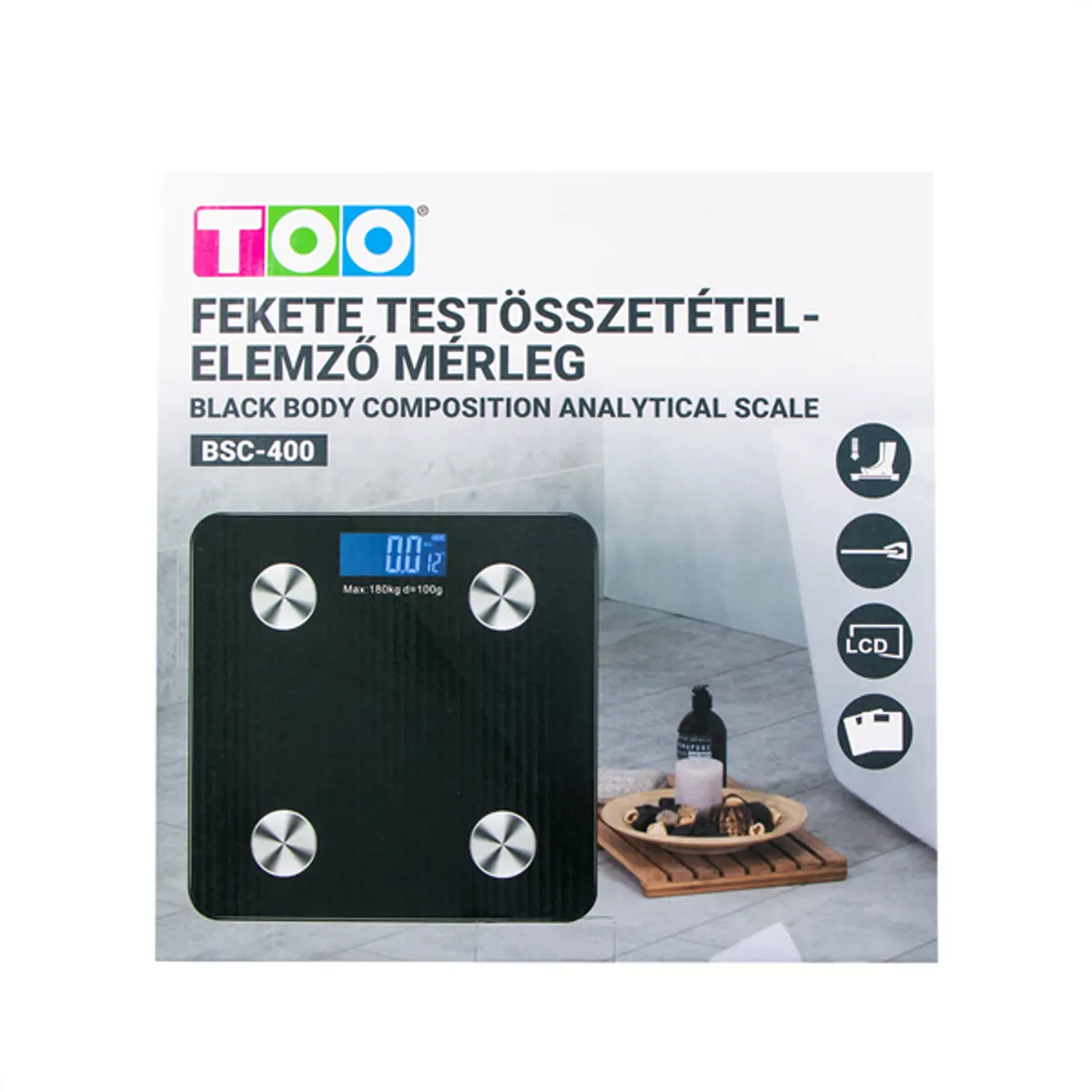 TOO BSC-400 testösszetétel-elemző mérleg Fekete 180,0 kg 100 g LCD #3