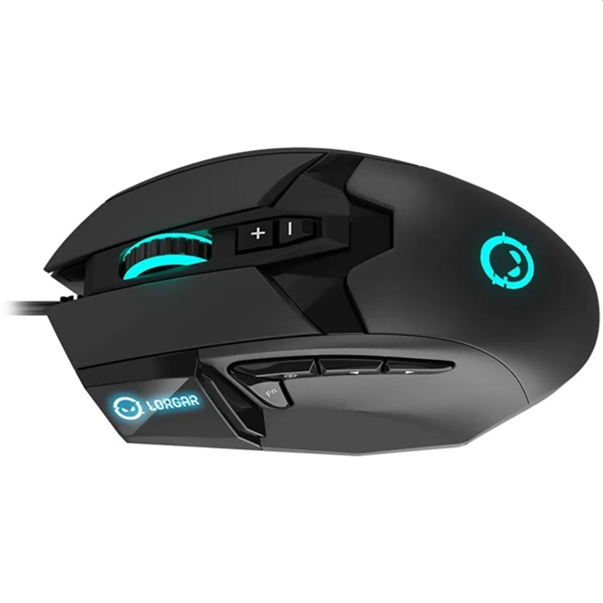 LORGAR LRG-GMS579 Stricter 579 9 programozható gomb Pixart PMW3336 szenzor 12000 DPI OLED kijelző USB 1.8m PTFE láb #3