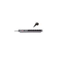 KELINE 620P06 Elosztópanel 6x250V 1U 19" túlfeszültség védelemmel 2,5m tápellátás #1