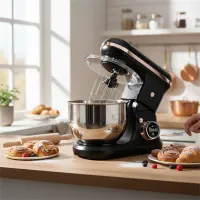 Berlinger Haus LP-BH-238 konyhai robotgép 1200 W 6L rozsdamentes acél tál 8 fokozat digitális időzítővel és kijelzővel matt fekete-rose gold #3