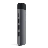 Satechi ST-TCPHEM Alumínium pro type-C hub 4K HDMI RJ45 2x USB-A 1x USB-C microSD SD Szürke