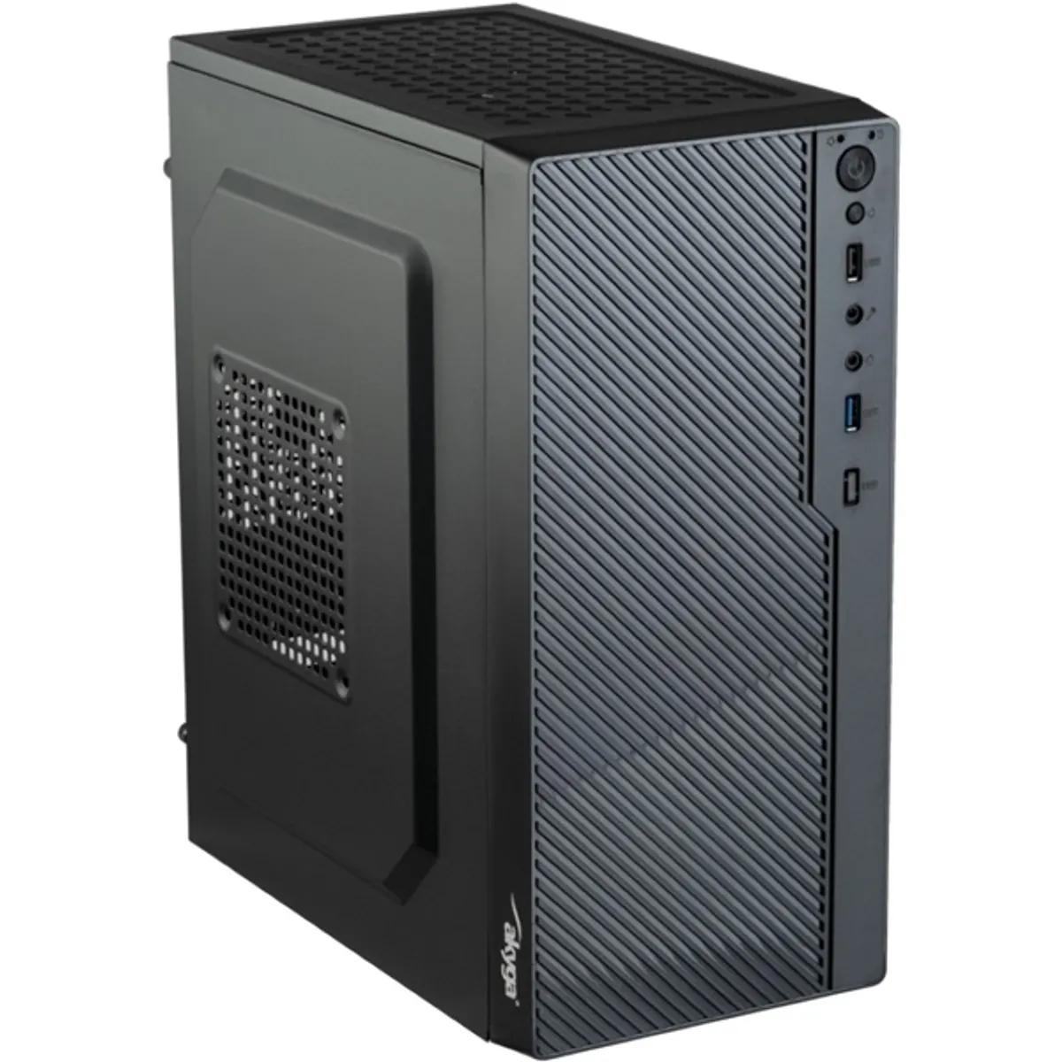 Akyga AK36BK micro atx ház fekete USB 3.0 előlapi fejhallgató csatlakozó mikrofon csatlakozó 3 belső meghajtóhely táp nélküli 3 ventillátor #1