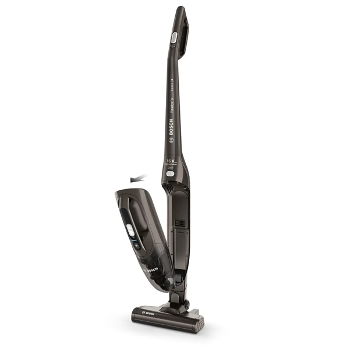 BOSCH BCHF2MX16 2in1 Serie2 akkumulátoros 16V Li-Ion, 40 perc, portartály, ciklon szűrőrendszer, mosható szűrő, kivehető kézi egység #2