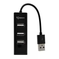 SBOX H-204 H-204 USB hub 4 port USB 2.0 fekete táp nélküli #2