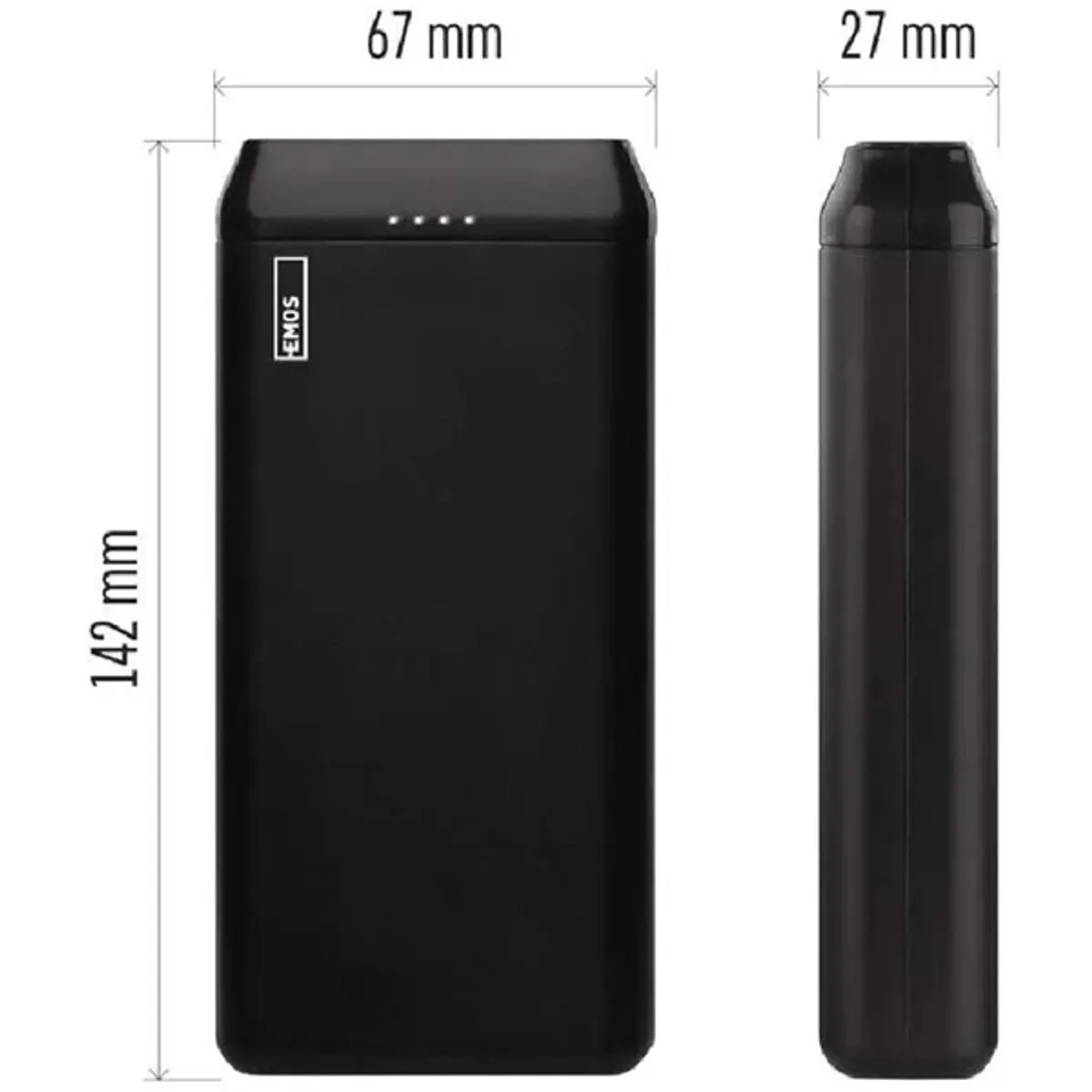 Emos B0527B Alpha2 20 Power Bank 20000 mAh 2 USB-A 1 USB-C fekete #3