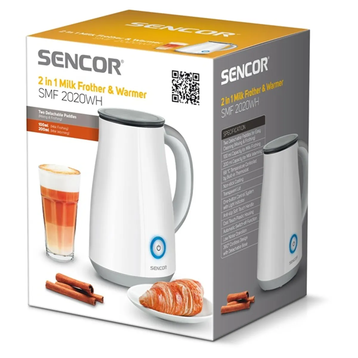 SENCOR SMF 2020 automata tejhabosító és melegítő fehér 0,2 l 450 W rozsdamentes acél #2
