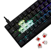 White Shark WS GK-004111B-R-US Shinobi 2 61-62 kulcsos kicserélhető piros kapcsoló USB-C RGB 1,8 m #4