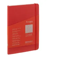 Fabriano Ecoqua Plus piros A5 80 lapos kockás notesz
