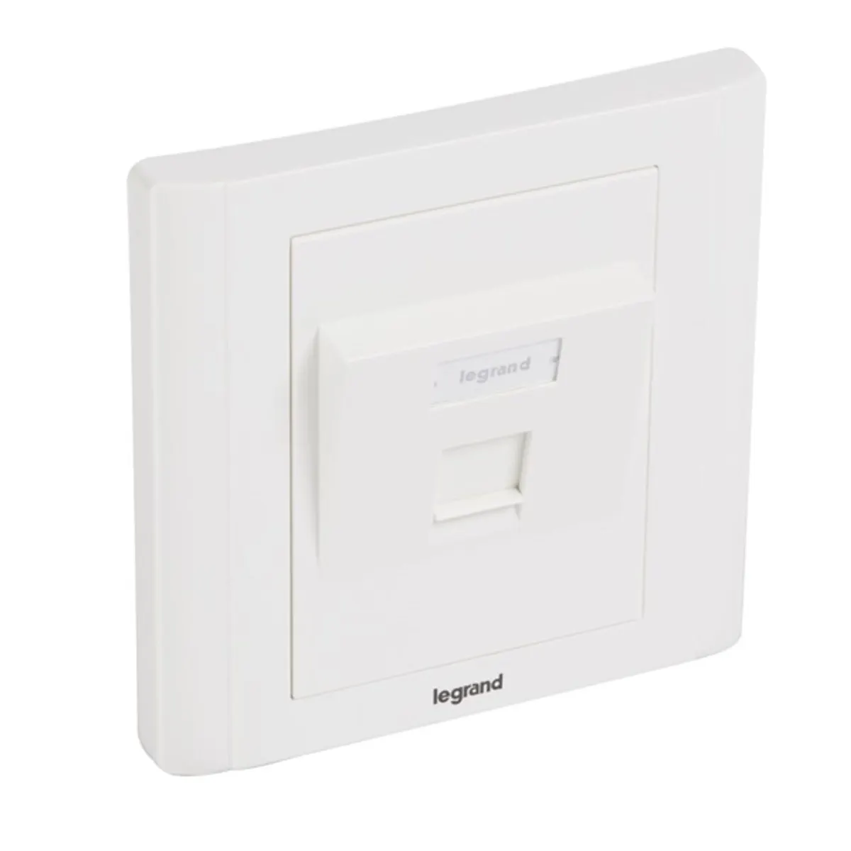 Legrand 632796 Linkeo süllyesztett szerelvény Rögzítőkeret 1xRJ45 keystone port fogadására fehér burkolattal és kerettel címketartóval #2