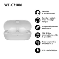Sony WFC710NW.CE7 WFC710 Zajszűrés Bluetooth IPX4 5 mm Hangszóró 70 mAh Üzemidő 12 óra Töltőtok kapacitás 500 mAh #5