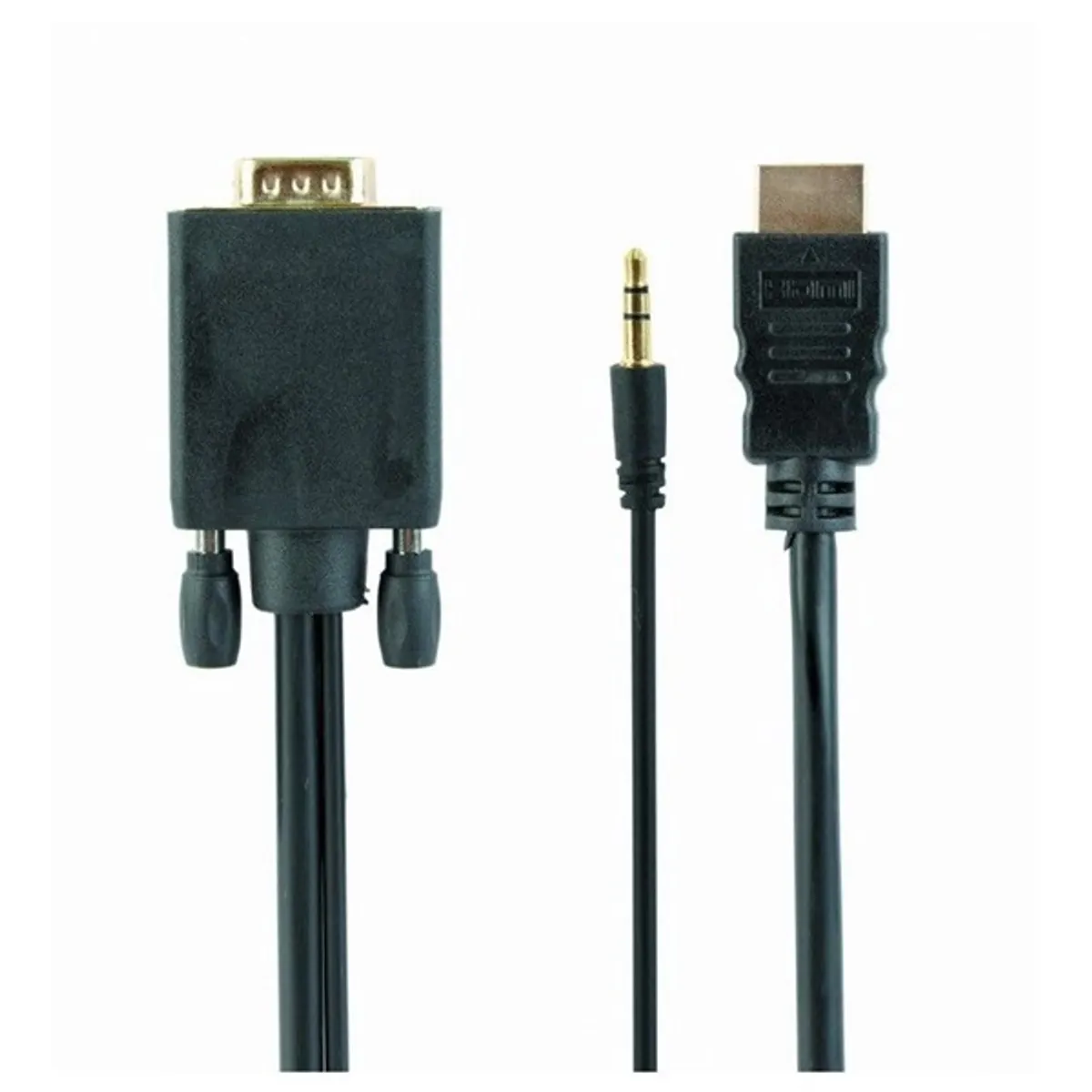 GEMBIRD A-HDMI-VGA-03-10 HDMI-VGA átalakító hangkimenettel 3 m fekete #1