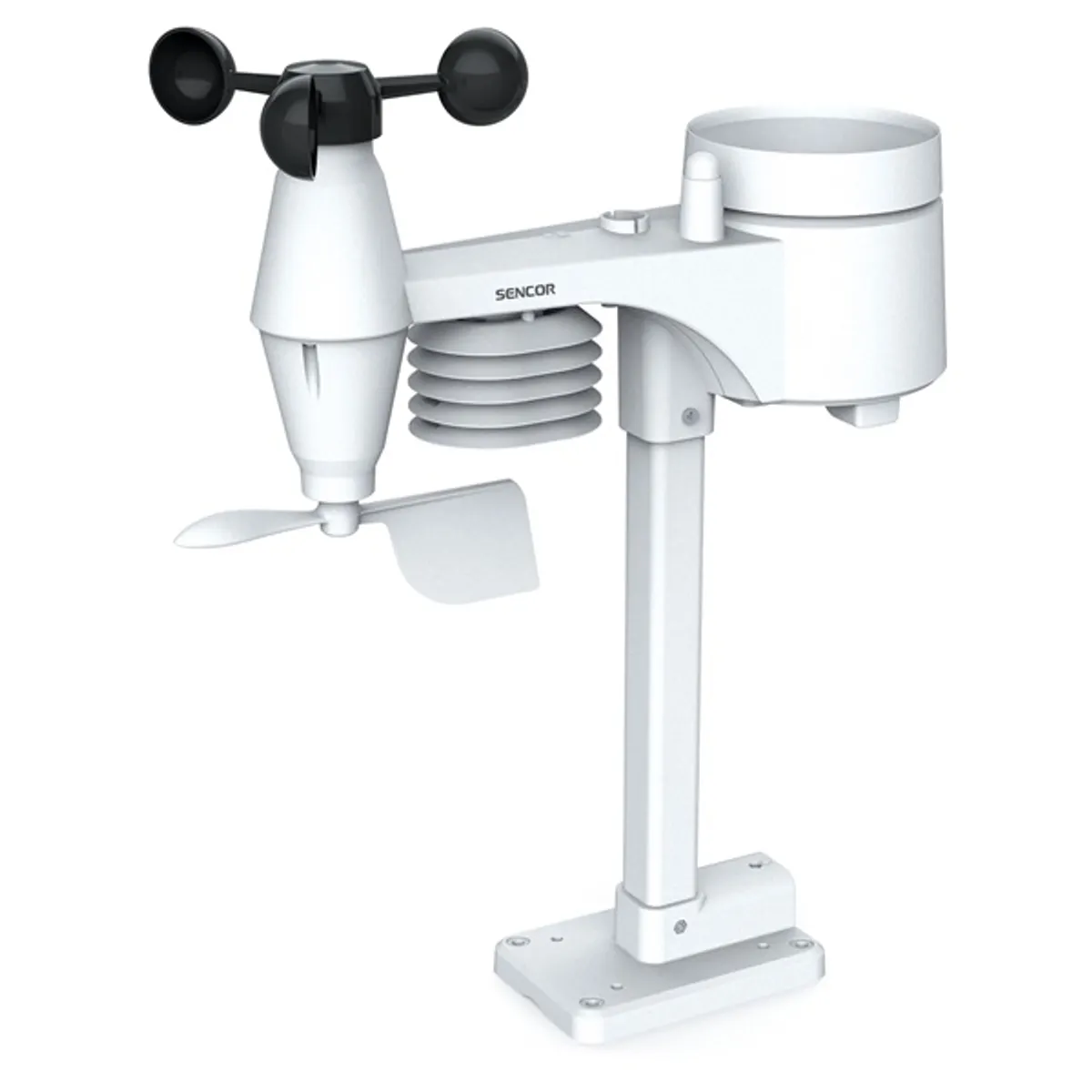 SENCOR 35054085 Időjárás állomás digitális fekete vezeték nélküli 118x192,5x21 mm CR-2032 3x AA #5