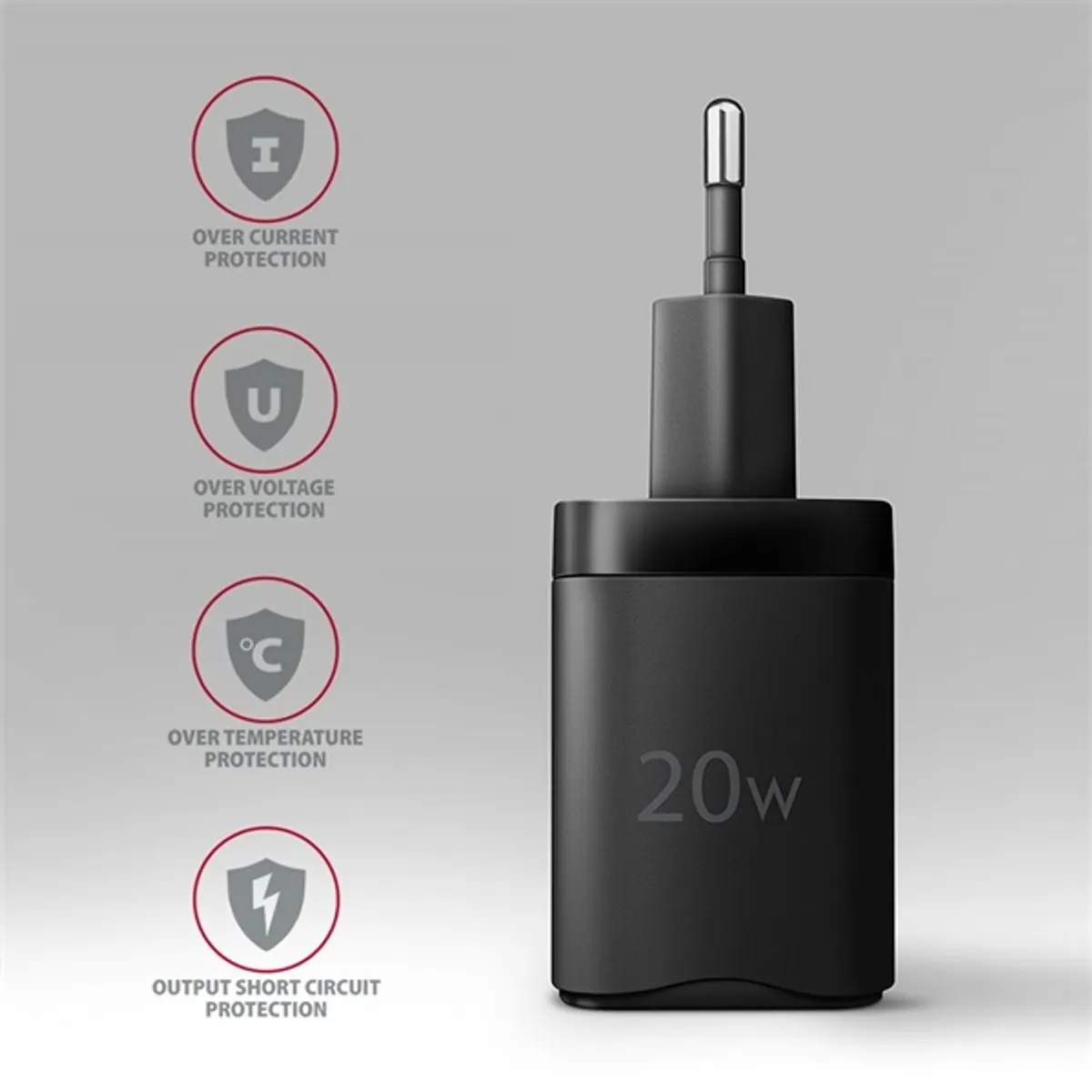 AXAGON ACU-PQ20 PD3.0 QC4 USB-C USB-A töltő 20W fekete #8