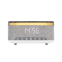 HOME LTCR06 multimédia lejátszó ébresztőórával qi töltés bluetooth TWS 2x5 W FM rádió USB beépített akkumulátor hordozható LED kijelző #2