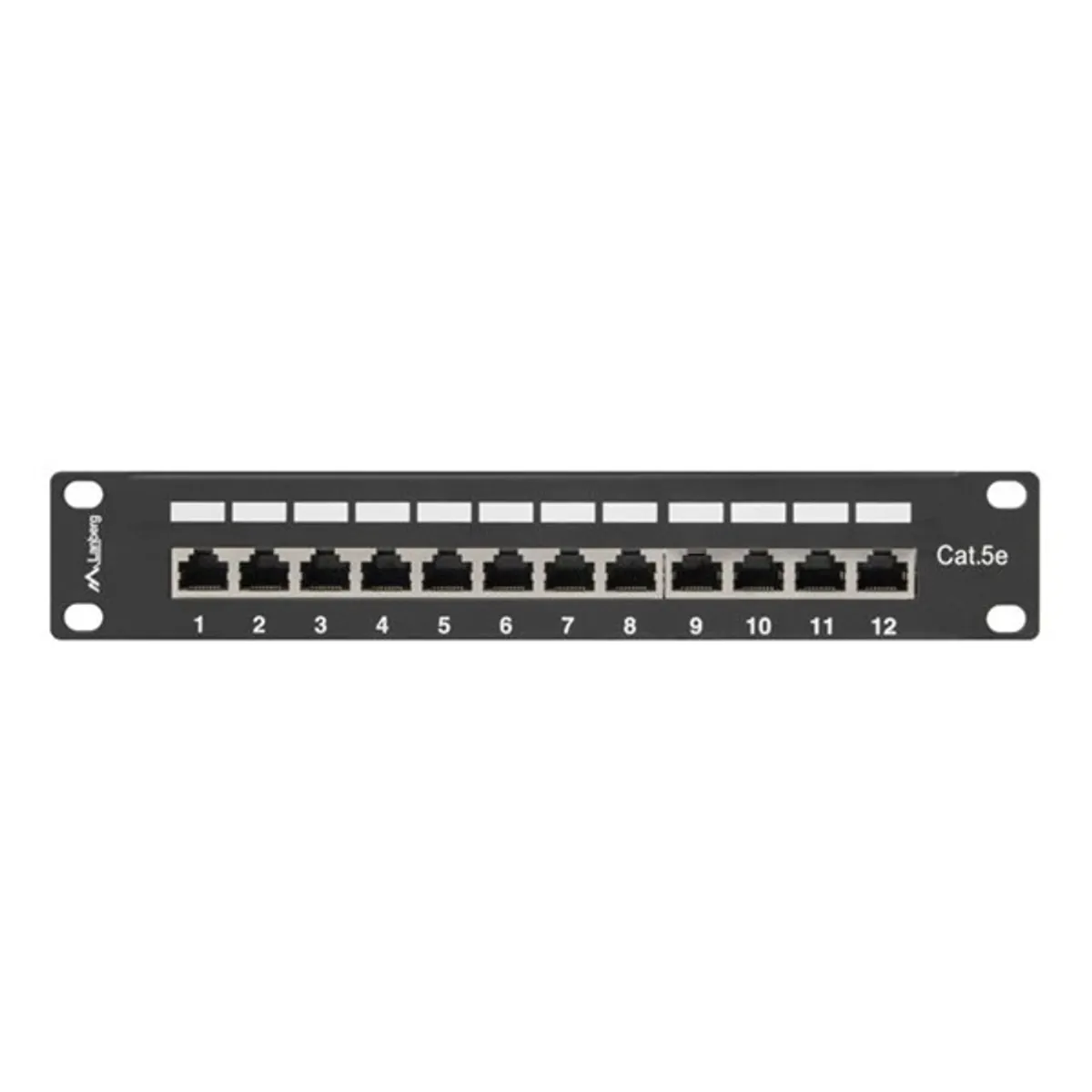 LANBERG PPF5-9012-B Patch panel 12-port Cat5e árnyékolt 1U 10" fekete #1