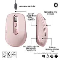 Logitech 910-006931 MX Anywhere 3S rózsaszín 8000 DPI Bluetooth és RF USB-C #2