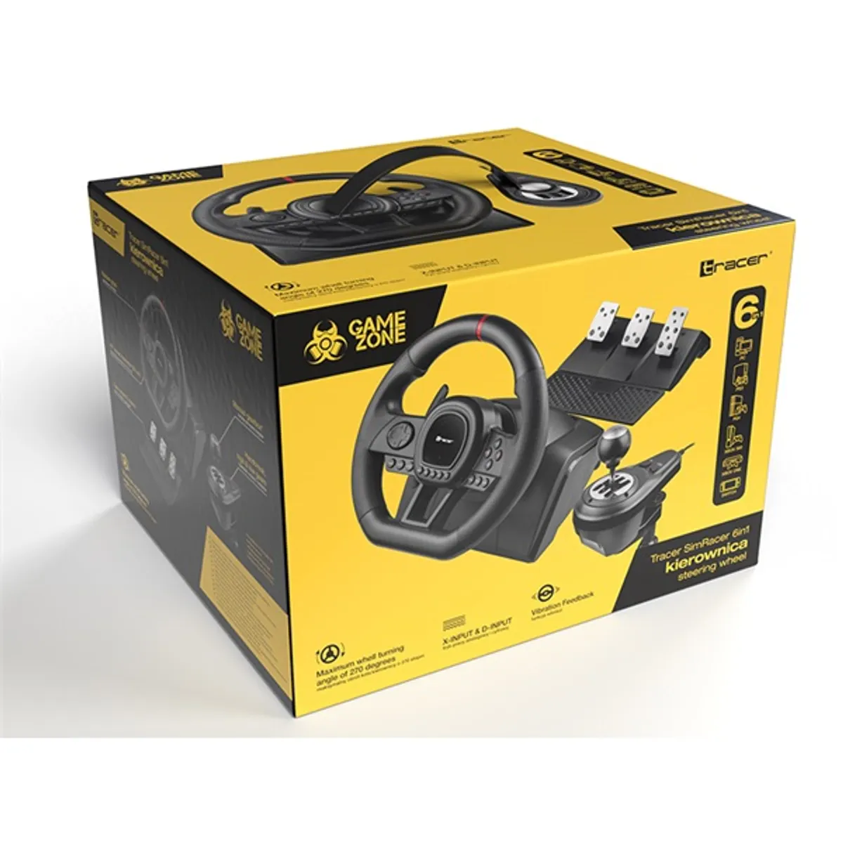 TRACER TRAJOY47345 SimRacer kormány + pedál 12 gombos, 180 cm, vezetékes, PC/PS3/PS4/Xbox 360/One/Series/Nintendo Switch #10