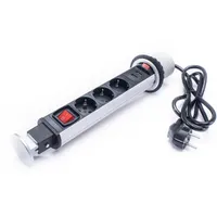 TOO PPS-307-3S ezüst beépíthető elosztó 3x Schuko 2x USB-A 180 cm IP20 #4