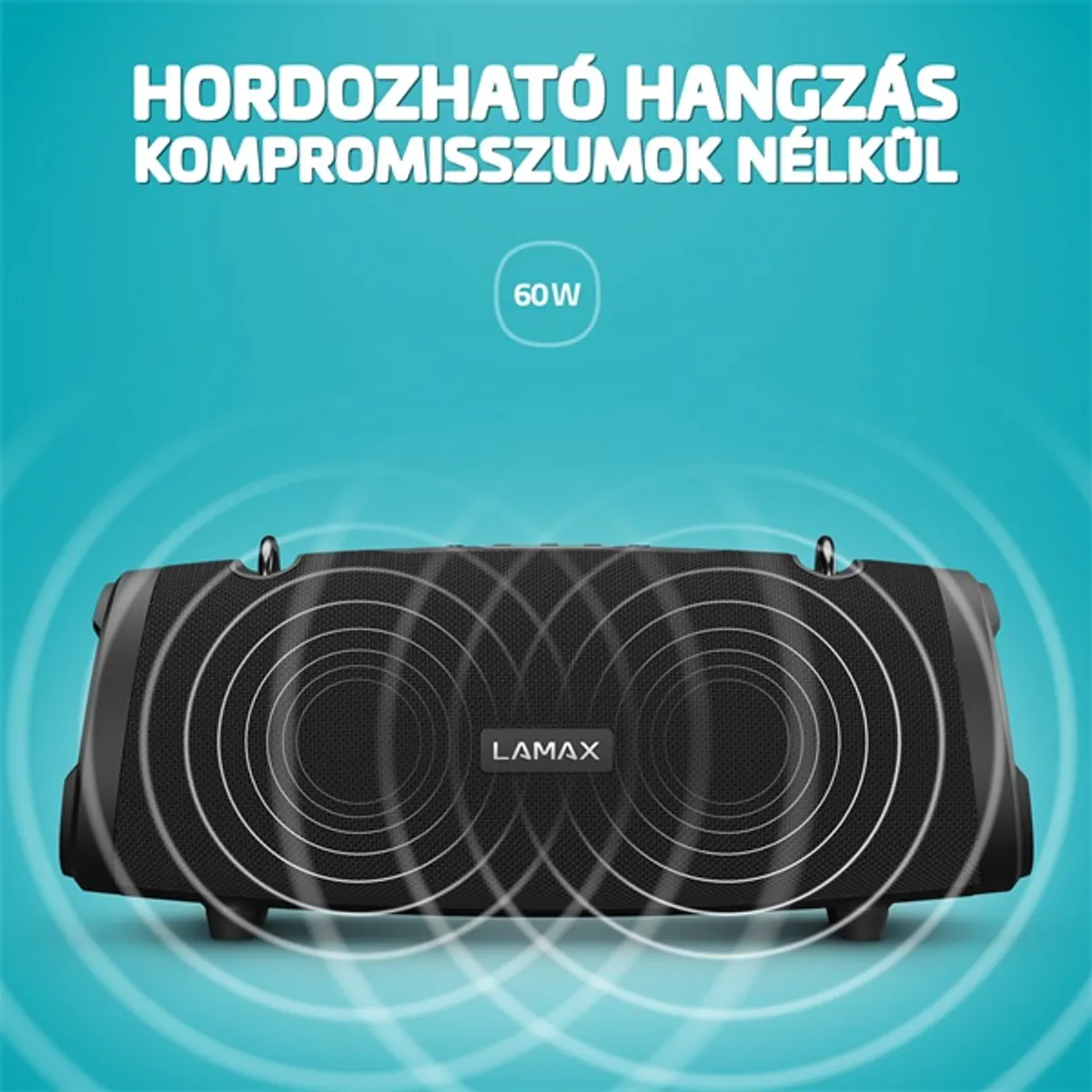 LAMAX LXWSMECL1NNBA Eclipse1 60,0 W ipx6 bluetooth usb-c micro sd fm rádió 9,5 óra #2