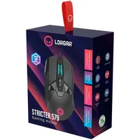 LORGAR LRG-GMS579 Stricter 579 9 programozható gomb Pixart PMW3336 szenzor 12000 DPI OLED kijelző USB 1.8m PTFE láb #8
