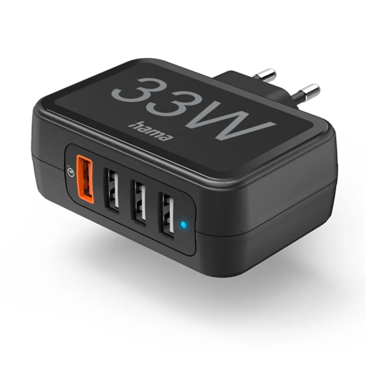 Hama 00201629 4-port USB töltő QC3.0 PD 33W univerzális fekete #1