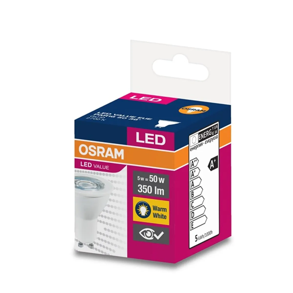 LEDVANCE 4058075198586 Value PAR16 LED spot 5W 350 lm 2700 K GU10 36 fok #4