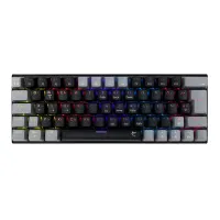 White Shark WS GK-002123V2-B-G/BL-HU Wakizashi 2 fekete-szürke mechanikus USB 64 kék kapcsoló RGB háttérvilágítás