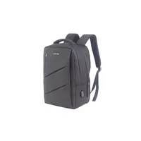 Canyon CNS-BPE5GY1 Hátizsák 15,6" notebook kompatibilitás, párnázott belső, poliészter, szürke, USB-A töltőport, 5 belső zseb #2