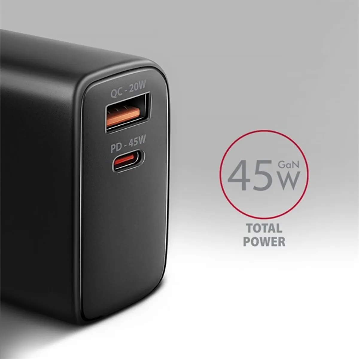 AXAGON ACU-PQ45 GaN PD3.0 QC4 45W 1x USB-A 1x USB-C #3