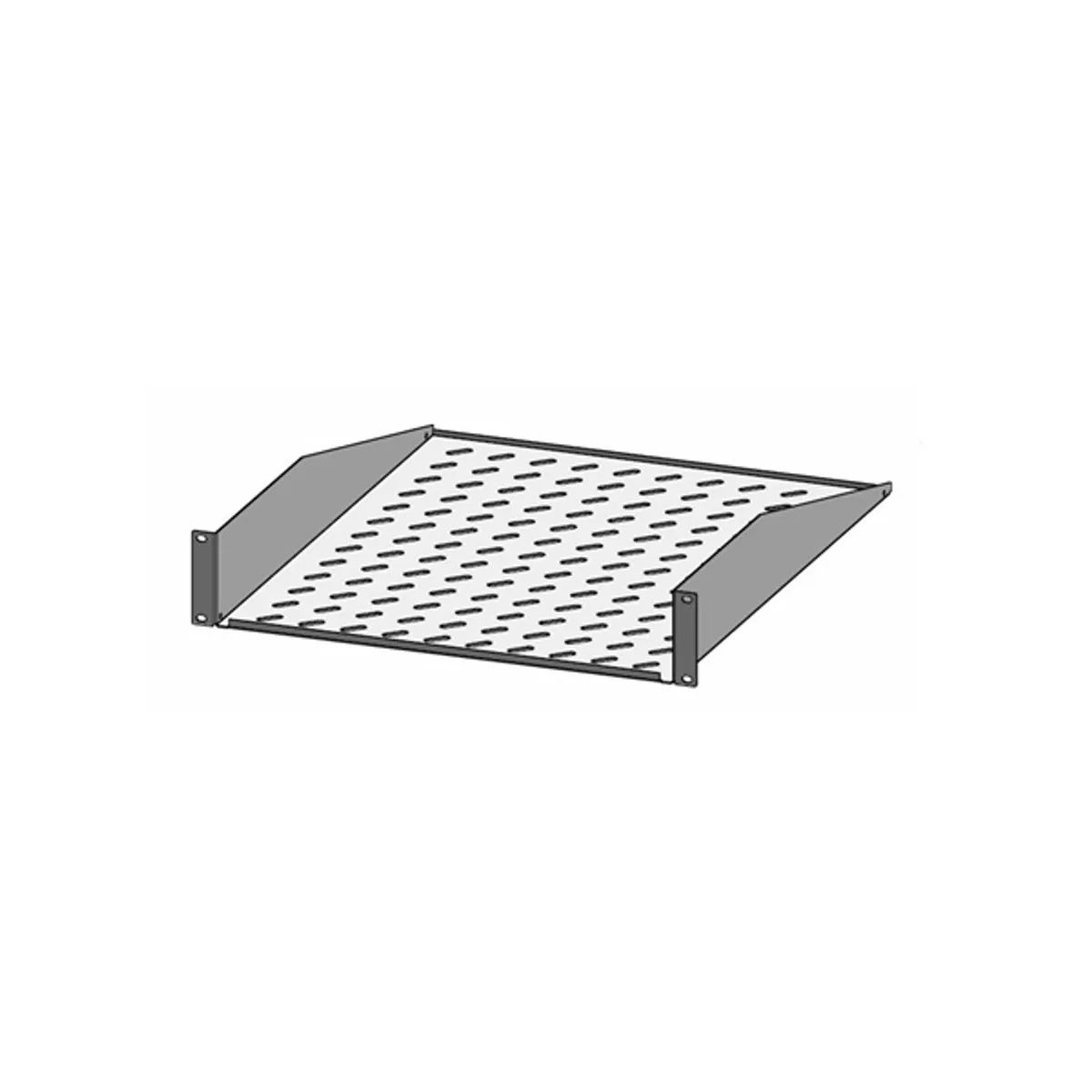 Legrand E2S2U55 tálca 2U-19" fix 550mm max 50 kg fekete #1