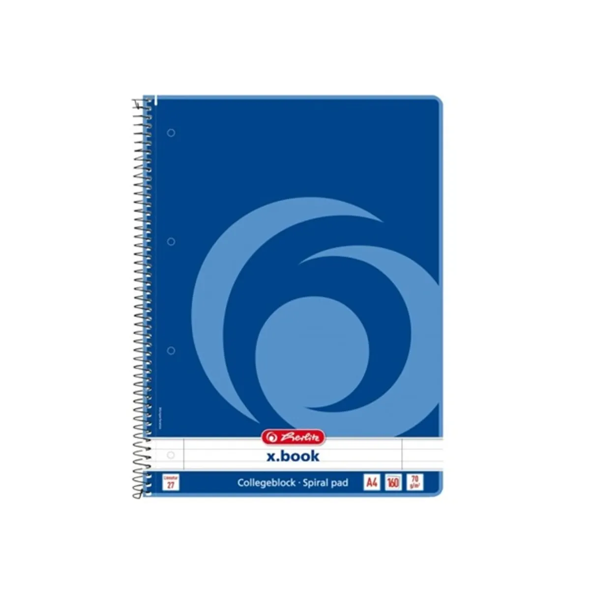 HERLITZ 11163953 spirálfüzet A4 160 lap vonalas perforált lekerekített sarkú ikerspirállal #1