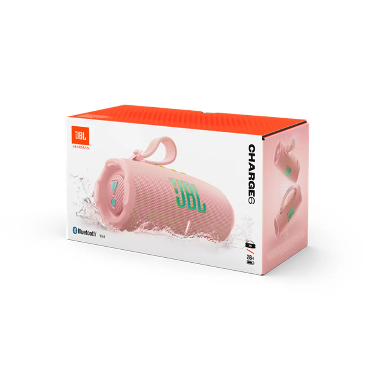 JBLCHARGE6PINK Charge 6 rózsaszín Bluetooth hangszóró IP68 28 óra 4722 mAh USB-C 3 óra töltés 56-20000 Hz 45 W RMS beépített powerbank #8