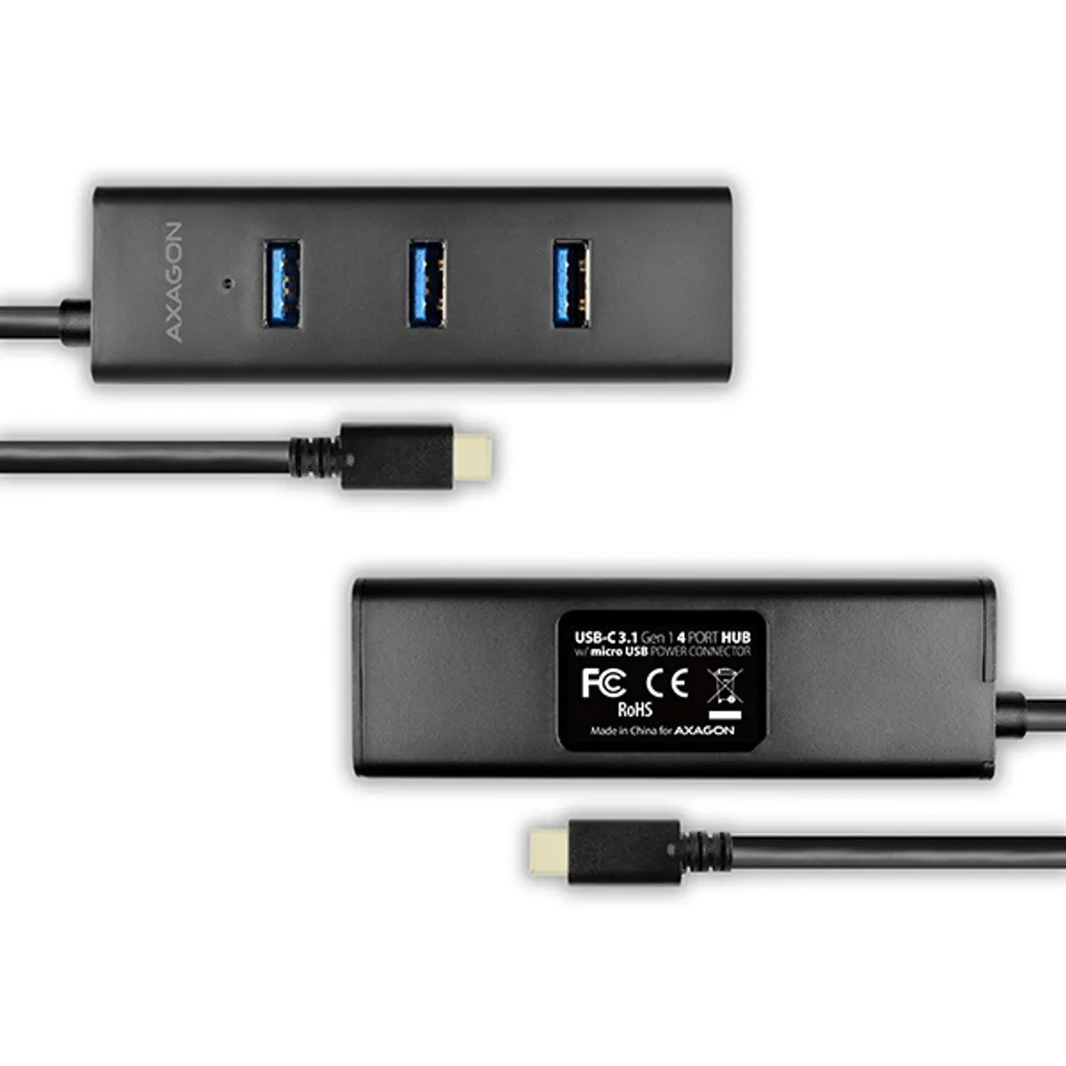 Axagon HUE-S2C 4-portos USB-C hub USB 3.1 Gen1 #4