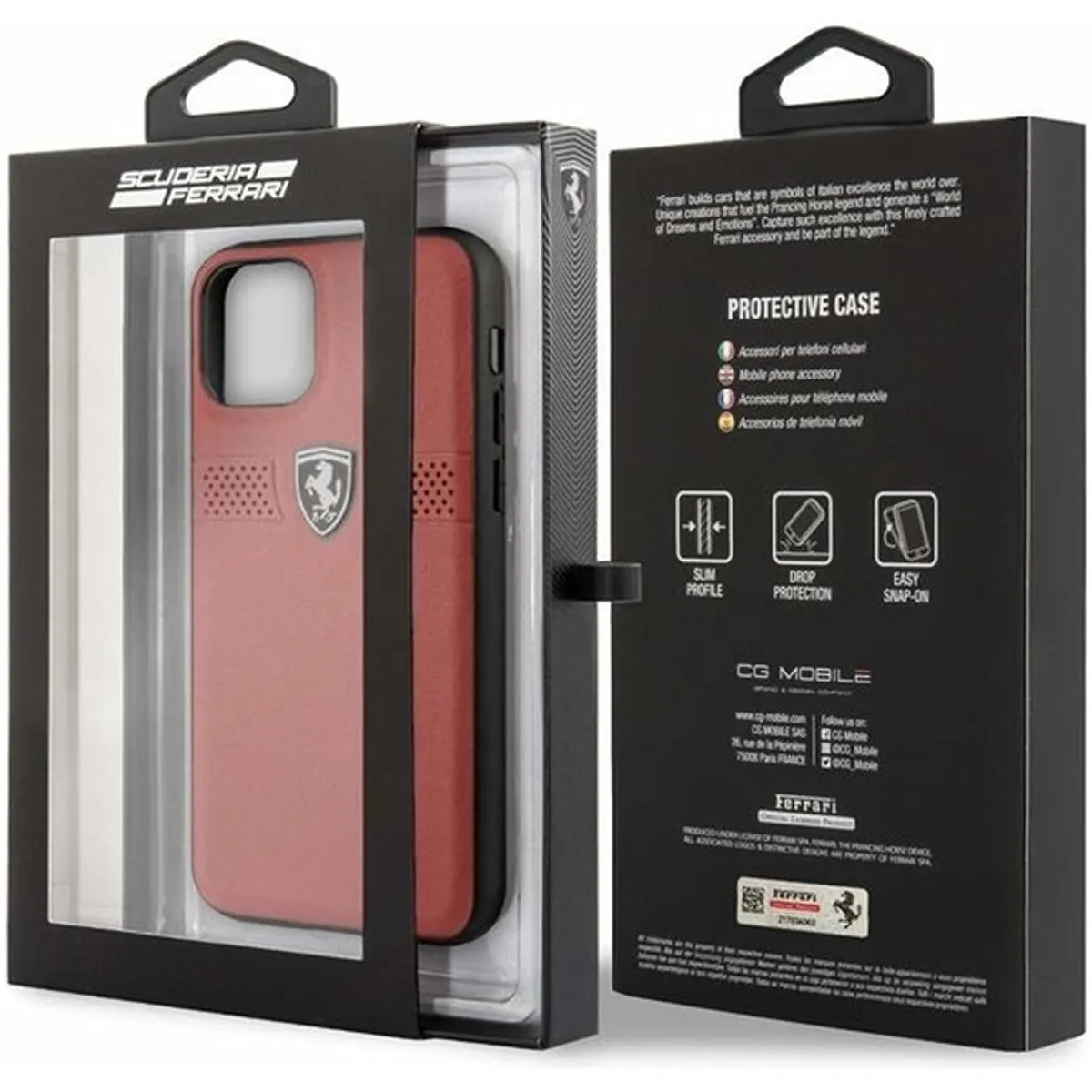 Ferrari FEOBAHCN58RE Off Track iPhone 11 Pro hátlap piros bőr 5,8" #4
