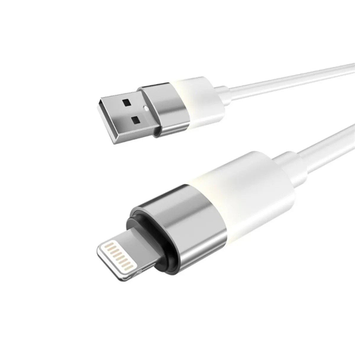 AVAX_CB310 GLOWY Fehér 100 cm USB A Lightning adat- és töltőkábel #1