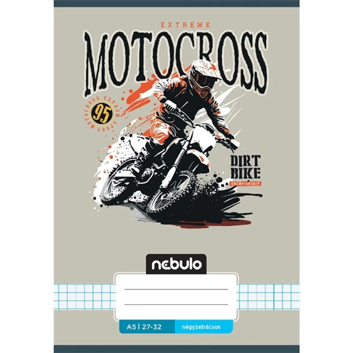 Nebulo NR-VM-A5 tűzött kockás füzet A5 32 lap #1