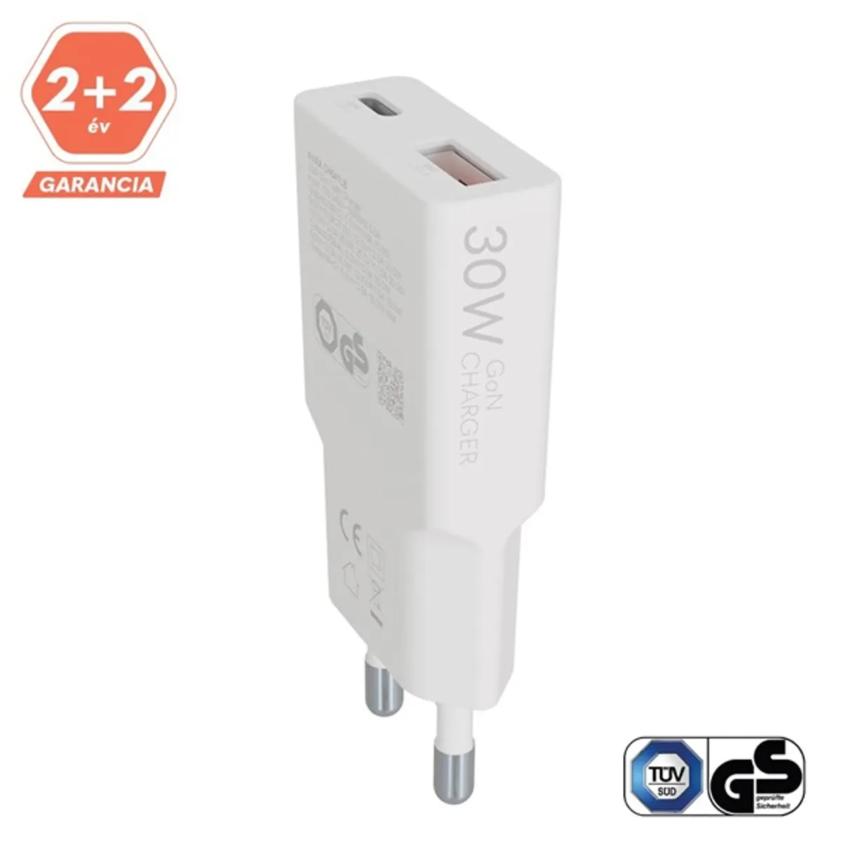 AVAX CH641W NANO SLIM 30W USB-C PD3.0 és USB-A QC3.0 fehér #4