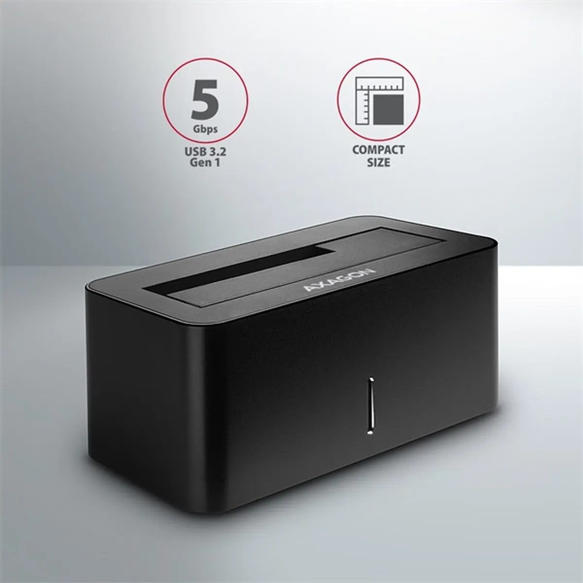 AXAGON ADSA-SN külső HDD dokkoló alumínium USB 3.2 Gen1 2.5" és 3.5" HDD SSD SATA III 6Gbps #2