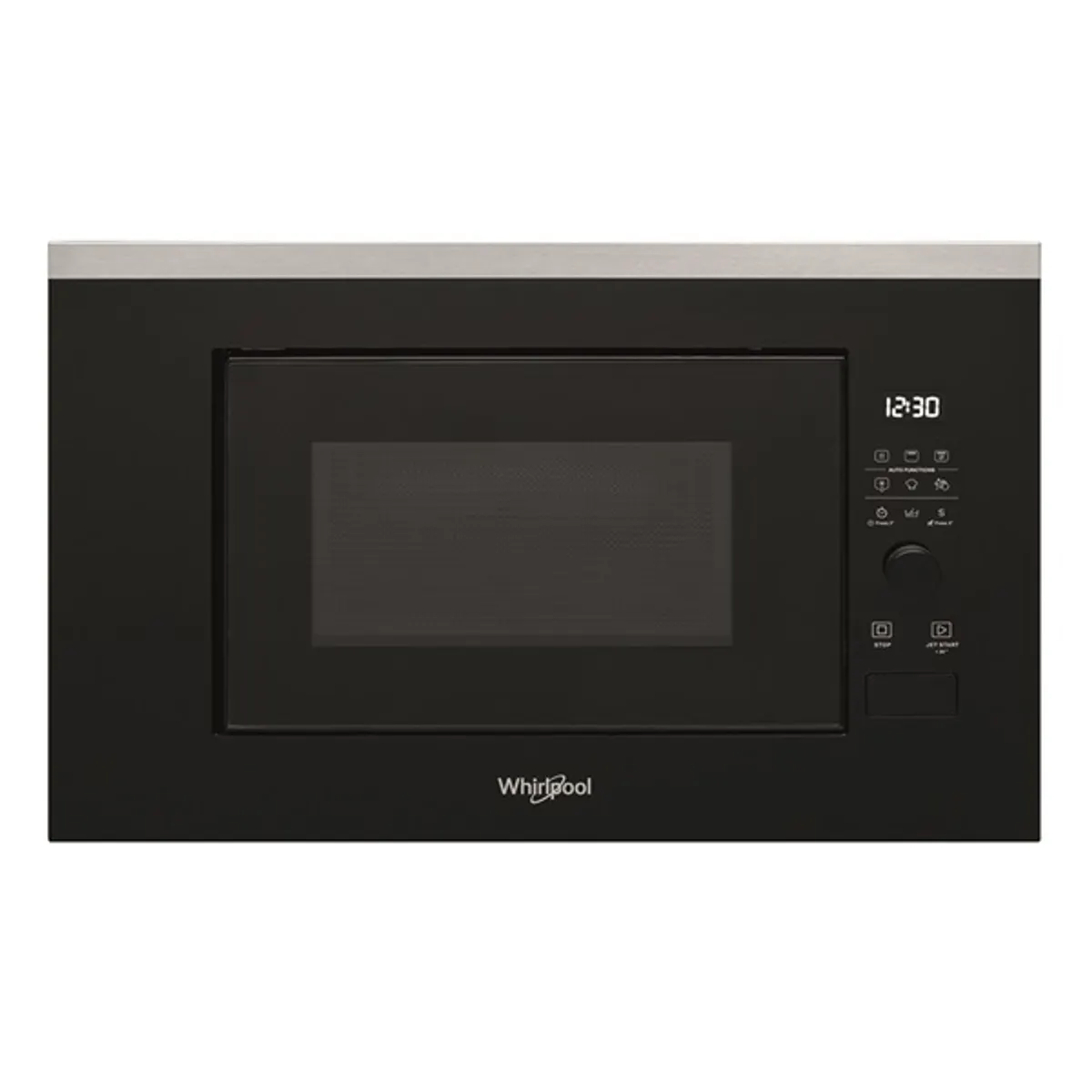 Whirlpool 859991591560 beépíthető mikrohullámú sütő fekete ezüst 20L grill LCD JetStart JetDefrost #1