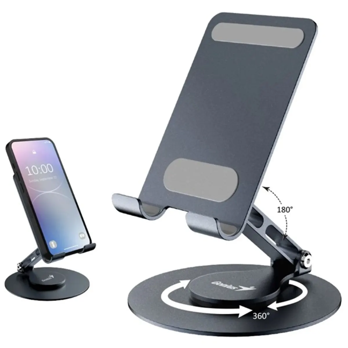 Genius 31250022400 G-Stand M100 alumínium szürke telefontartó 10" univerzális asztali #2